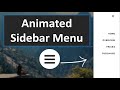 Create Animated Sidebar Menu Using Html And Css