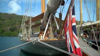 Classic Yacht in English Harbor Antigua