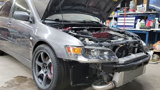 First Start in 5 Years Abandoned Mitsubishi Evolution 9 MR Rebuild Part 9