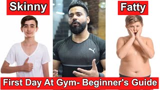 Beginner's Guide - First Day In Gym ( workout, Diet ,Supplement) For Fresh Beginners For Muscle Gain