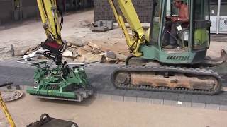 HUNKLINGER Pflastergreif: Modula Plus Einstein - laying of interlocking concrete paving tiles