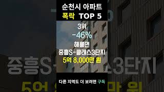 전남 순천시 아파트 하락의 시작?? top5