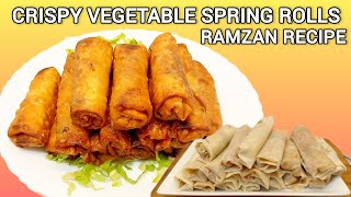 Veg Spring Roll Recipe | Crispy \u0026 Crunchy Spring Rolls | Make and Freeze Recipe ( Ramzan Special )