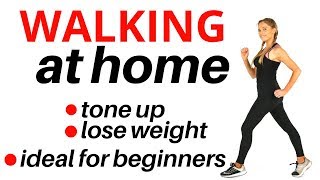 WALKING  AT HOME |  BEGINNERS INDOOR WALKING WORKOUT AT HOME  - WEIGHT LOSS WALK & TONE | FAST WALK