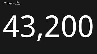 43200 Second Countup Timer