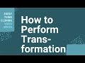 How to Perform Transformation
