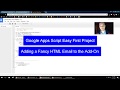 Google Apps Script Easy First Project - How to Add HTML Email Functionality