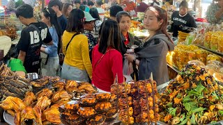 After Chinese new year 2025 Cambodia people to visit at Phnom Udong resort buy a lot of some food