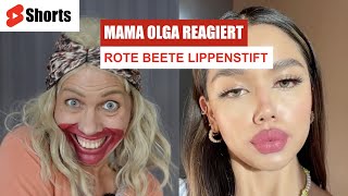 😂Mama Olga reagiert - Rote Beete Lippenstift