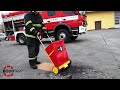 foldable sorbent dispenser cart sdc example of use skládací posypový vozík sdc příklad použití