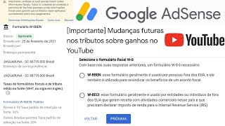 Como preencher formulário de informações fiscais do google adsense (atualizado 2021 )