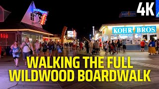 Walking The Entire Wildwood Boardwalk at Night 2022