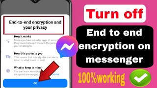 How to Remove End-to-end encryption in Messenger | Turn Off End-to-end encryption in Messenger