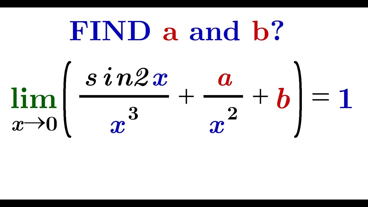 Find A And B In Limit - YouTube