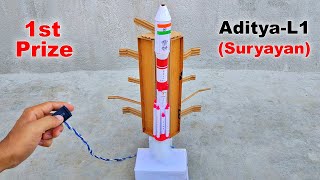 Aditya L1 (Suryayan) working model | Chandrayaan project for school | rocket model science project