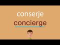 cómo se dice conserje en inglés