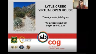 Lytle Creek Recreation Area Virtual Open House