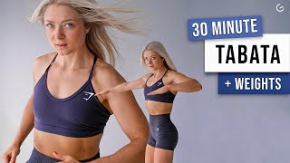 30 MIN INTENSE TABATA MIX! Full Body HIIT Workout with Dumbbells, No Repeat - Tabata Songs