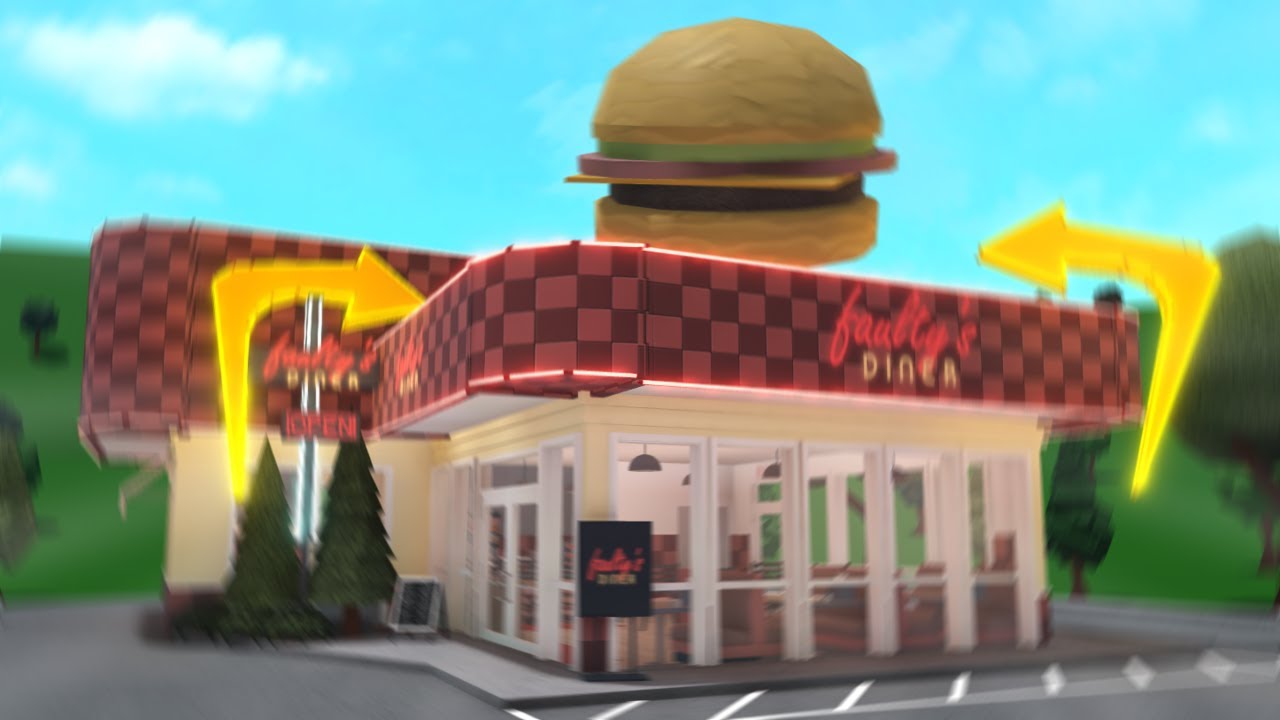 Building A Retro Diner In Bloxburg - YouTube