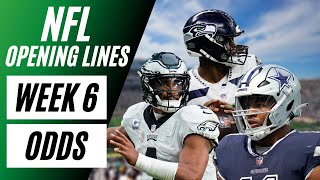 NFL OPENING LINES REPORT | Week 6 NFL Odds | Point Spreads, Moneylines, Betting Totals