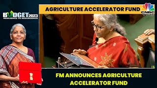Finance Minister Nirmala Sitharaman Announces Agriculture Accelerator Fund | Budget 2023 | CNBC-TV18