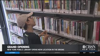Door Open On New York Public Library Van Cortlandt Branch In The Bronx