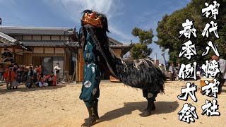 令和5年 南あわじ市神代八幡神社春祭り 獅子舞 【南上】