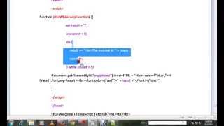 TAMIL DO WHILE LOOP IN JAVASCRIPT DEMO