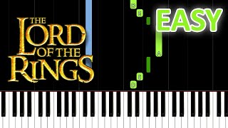 The Lord of the Rings Theme Song - EASY Piano Tutorial