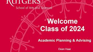 Welcome Class of 2024 - Academic Planning and Advising