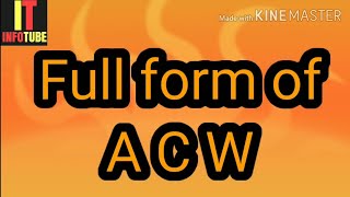 Full fish is ACW | what is ACW