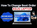 ASUS How To Enter Bios And Change Boot Order | ASUS Laptop Secure Boot Setting