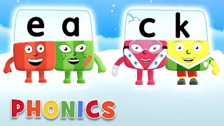 Phonics - Learn to Read | Two Letter Sqauds! | Alphablocks