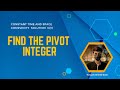 Find the Pivot Integer || Leetcode 2485 || Constant time and space complexity || Python