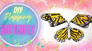 How to make a flying/flapping butterfly  |DIY fluttering butterfly 🦋