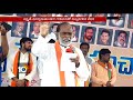 bjp meeting stage collapsed k. lakshman out of risk bhuvanagiri 10tv