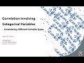 Correlation involving categorical variables