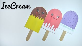 Paper Popstick Ice Cream/ Paper Craft Ideas/ DIY Ice Cream Stick Craft