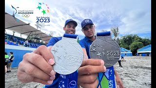 Rubén Mora y Jefferson Cascante medallistas de plata en Voleibol Playa | #SanSalvador2023