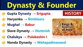 Dynasties And Their Founders | राजवंश और उनके संस्थापक | History Questions And Answers| History Gk |