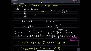 DE 8.2 Part III: Homogeneous Linear Systems, Constant Coefficient Case III, Complex Eigenvalues