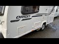 2011 bailey orion 400 2 super lightweight 2 berth with rear washroom separate shower pod.