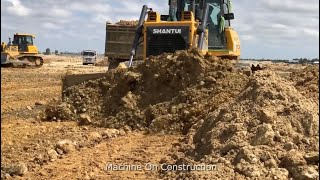 The Best Shantui Bulldozer Pushing Extreme So Strong On The Site.