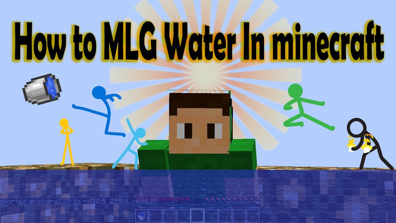 How To Mlg Water In Minecraft Youtube