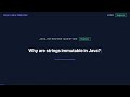 Why Are Strings Immutable in Java? | Interview Answer