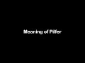 What is the Meaning of Pilfer | Pilfer Meaning with Example