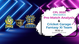 CPL 2020: Match 19 Barbados Tridents vs St Lucia Zouks – Dream11 Fantasy Cricket Tips | Pitch Report