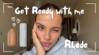 Get Ready with Me Trying on Rhode Products | Get to know me