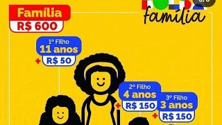 Bolsa Familia pagamentos de 600 a 950 reais