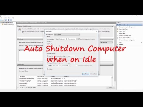 Schedule your Computer to Shut Down automatically when on Idle